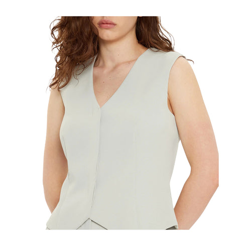 Calvin Klein Gilet Gilet Donna Soft Twill Grigio chiaro P25 - CALVIN KLEINK208017 - PRP - 34 - Francavilla Moda